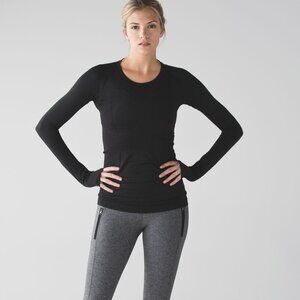 Lululemon Swiftly Tech Long Sleeve Crew Black Size 6